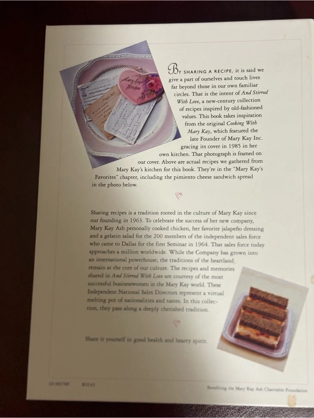 Mary Kay Cookbook And Stirred with Love, Hardcover